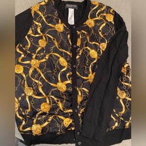 Gold Rope Cardigan Sweater